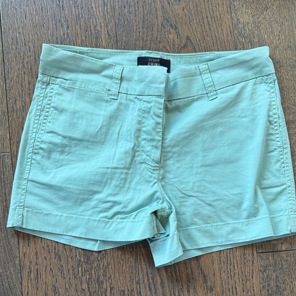 J. Crew Women's Mint Green Chino Shorts